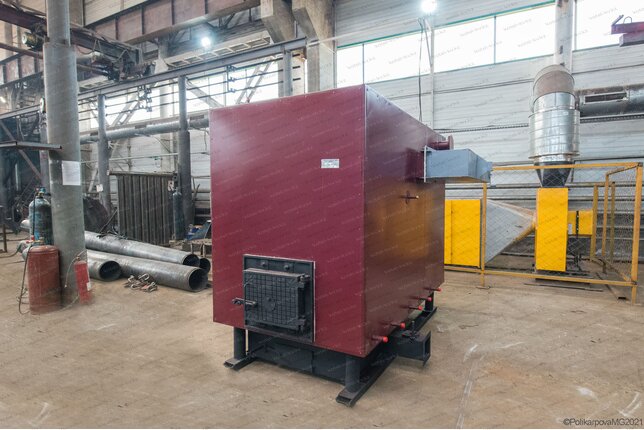 Водогрейный котел 1.1 МВт работающий без дымососа